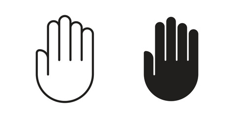 Hand icons vector collection for web designs. flat icons