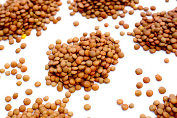 Lentils are small brown legumes rich in protein and fiber