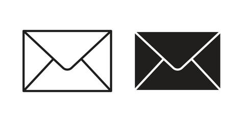 Inbox icons vector collection for web designs. flat icons