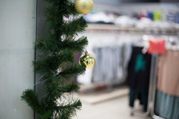 Christmas and New Year decorations in shopping malls for the New Year 2026