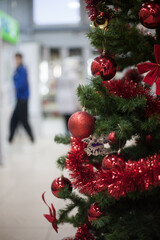 Christmas and New Year decorations in shopping malls for the New Year 2026