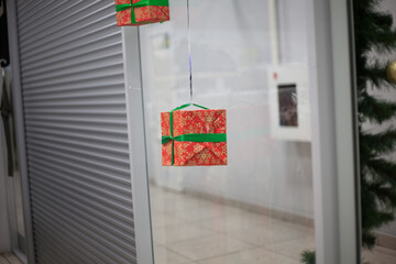 Christmas and New Year decorations in shopping malls for the New Year 2026