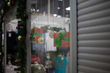 Christmas and New Year decorations in shopping malls for the New Year 2026