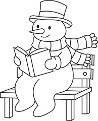 Snowman Coloring Pages Cute Winter Holiday Line Art for Kids