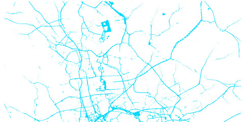 abstract blue background with splashes and various curved lines, Modern geographical concept blue world map design with abstract geography concept abstract lines showing various areas. © Daiyan