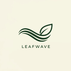 Leaf Wave Logo Design.