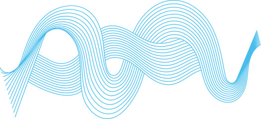 abstract blue wave background. Blue minimal round lines abstract background. Thin line wavy abstract vector background. Curve wave seamless pattern. Line art striped graphic template