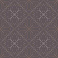 Geometric Maze Composition Featuring Octagonal Concentric Layers and Retro Futuristic Interlocking Line Arrangements