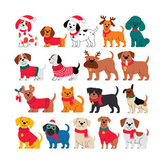 Obraz premium Festive christmas design with red green blue and yellow elements
