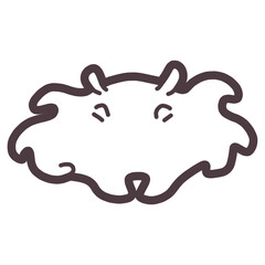 シンプルにデフォルメしたかわいいメンダコのイラスト