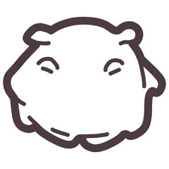 シンプルにデフォルメしたかわいいメンダコのイラスト