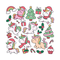 Naklejka premium Festive christmas tree and ornaments with snowflakes and stars vector design
