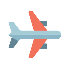Obraz premium Minimalist flat airplane icon on black backdrop for aviation industry