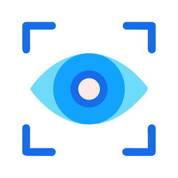 Eye scan biometric security authentication vector on black background