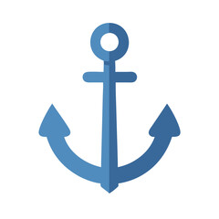 Blue anchor graphic on black background vector illustration © MonoPixel