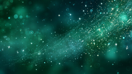 A green background with a lot of stars