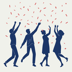 dancing people silhouettes