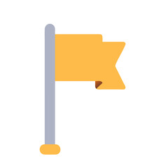 Simple graphic of a yellow flag on pole