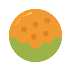 Abstract round fruit design on white background illustration graphic