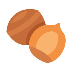 Stylized image of apricot fruit with segment on white