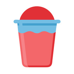 Stylized slushie drink icon against simple white background
