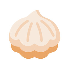 Dumpling illustration on a white background in flat style