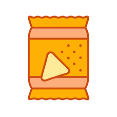 Vector illustration of a bag of corn chips snack