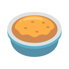 Isometric bowl of honey with polka dots illustration vector