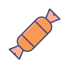 Cartoon candy vector illustration on white background for design