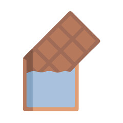 Minimalist chocolate bar with wrapper design against white background