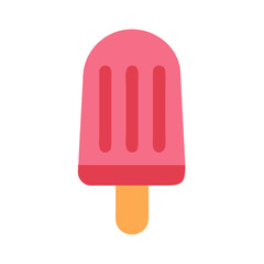 A bright pink popsicle illustration on a white background
