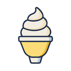 Delicious looking soft serve ice cream in a cup