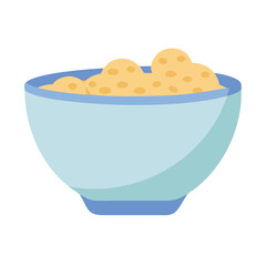 Pale blue bowl filled with delicious yellow couscous