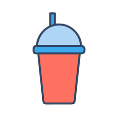 Graphic illustration of a vibrant smoothie or beverage cup