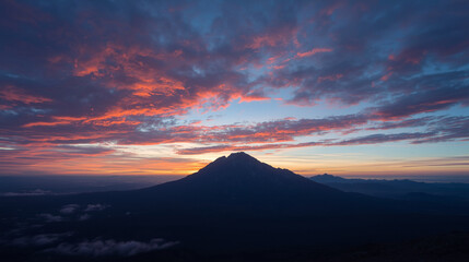 sunset over the mountains