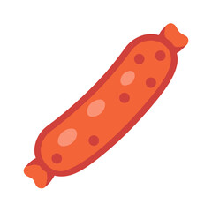 Stylized Sausage Illustration on white background, Food Concept