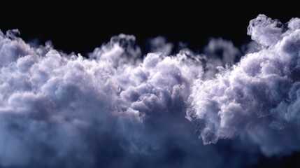 Fototapeta premium A large cloud of white and gray clouds in the sky. The clouds are fluffy and appear to be moving slowly, creating a sense of calm and tranquility