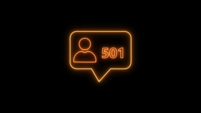 Glowing neon blue user notification icon with the number 2000, featuring a bright holographic profile symbol on a dark background for modern social media, tech apps, and futuristic UI concepts.