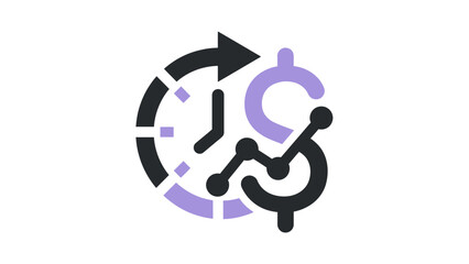 Time Management Financial Progress Business Growth Concept Icon