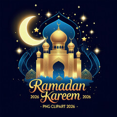 Elegant Ramadan 2026 Islamic Clipart Design