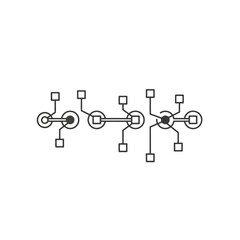 Obraz premium Abstract Network Connections and Data Flow Concept Illustration