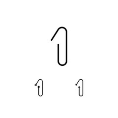 Technical number 1, numeral one made thin in line