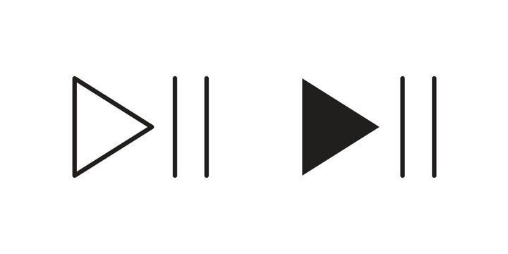Play pause icon designs collection for mobile, ui, web.