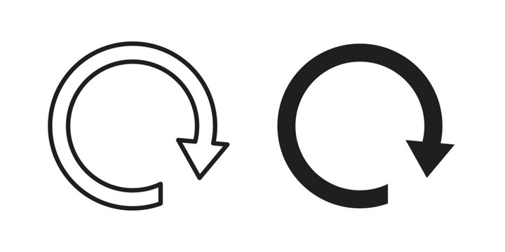 Rotate right icon designs collection for mobile, ui, web.