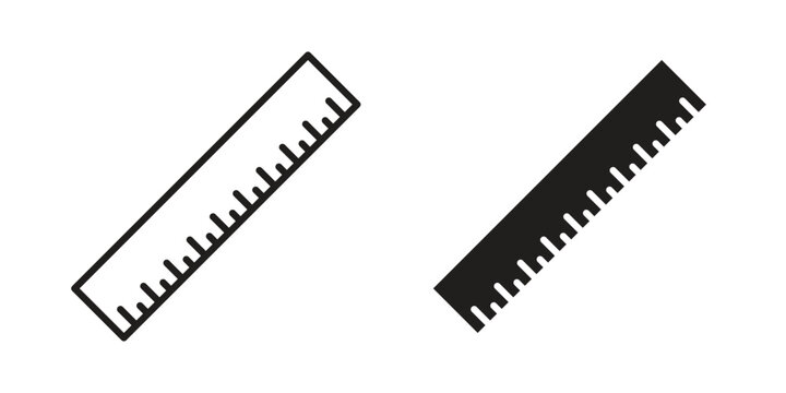 Ruler icon designs collection for mobile, ui, web.