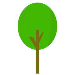 Simple Green Tree Vector Illustration for Eco and Nature Design