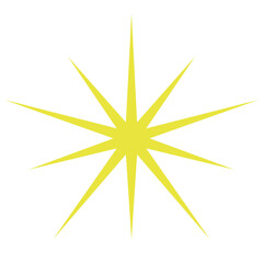 Bright Yellow Sunburst Vector Element for Highlight and Graphic Design