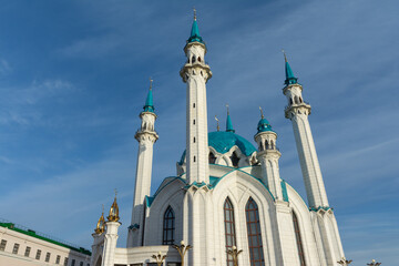 View of the Kul Sharif Mosque in the Kazan Kremlin.