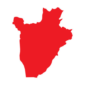 Abstract Red Burundi Simple Map