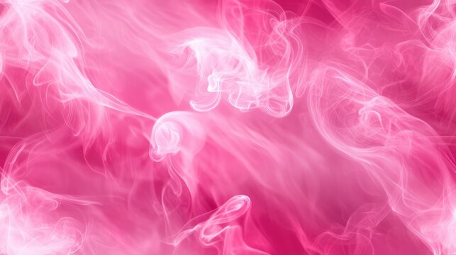 The swirling pink smoke fills the space with a bright and expressive display. Seamless pattern